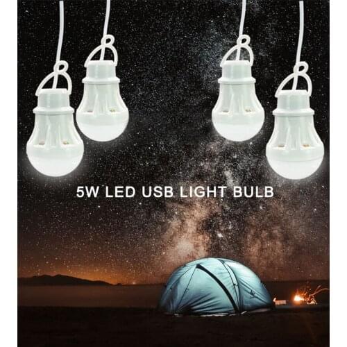 Outdoor Mini Portable Usb Lighting Bulbs Hiking Camping Tent Power Bank 5v Led Bulbs Lantern