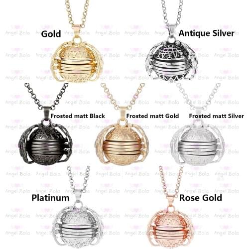 Magic Photo Pendant Memory Floating Locket Necklace Plated Angel Wings Flash Box Fashion Album Box Necklaces for Women