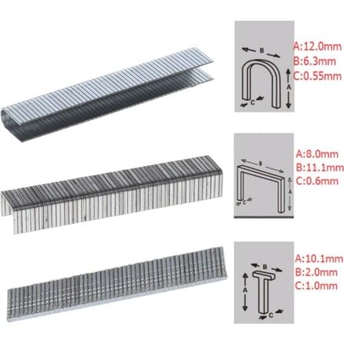 1000 Pcs U Shaped Staples 12x6.3mm Nails For Staple Gun Stapler