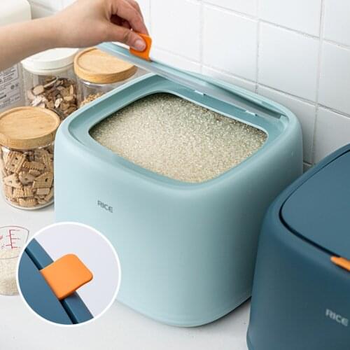 2021 Dog Cat Pet Feeder Bucket Sealed Jar Insect Proof Dry Rice Storage Box Dispenser Home Pet Dog Food Store Box