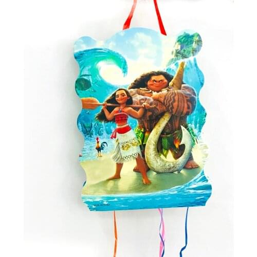 40*30cm Moana Pinata Cartoon Funny Party Supplies Kids Disposable Plastic Childrens Birthday Boys Party Favors Decoration