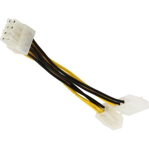 6 inch ATX 12V P4 4-Pin with Molex LP4 to EPS 12V 8-Pin Motherboard /CPU Power Supply Adapter Converter Cable,ATX P4 to EPS 8pin