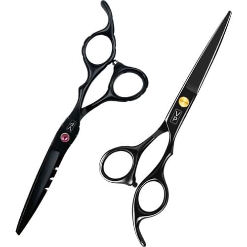 6'' Hair Scissors Japanese Steel 440c Professional Barber Scissors High Quality Hairdressing Scissors Cutting Thinning Scissors