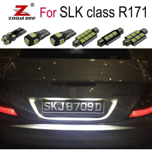 6pcs LED Parking city bulb + LED plate lights + Reverse tail lamp For Mercedes Benz SLK class R171 SLK280 SLK300 SLK350 (04-10)