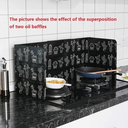 Aluminum Protection Screen Foldable Kitchen Hob Gas Stove Deflector Frying Pan Oil Splash Protection Screen Kitchen Accessories