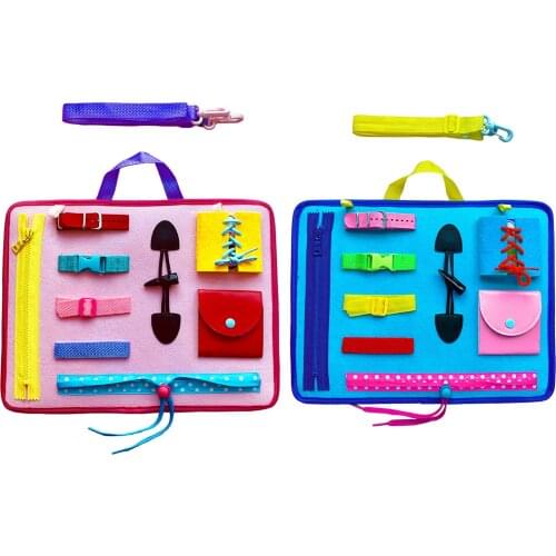 Kids Montessori Toys Baby BusyBoard Buckle Training Essential Educational Sensory Board For Toddlers Ntelligence Development