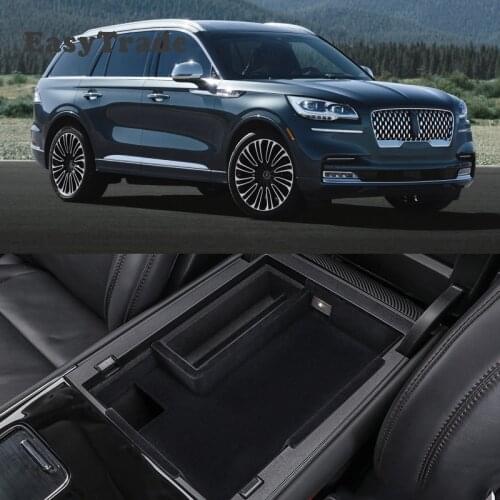 For Lincoln Aviator 2020 Accessories Carbon Fiber Car Central Contrl Drink Bottle Water Cup Holder Frame Decoration Cover Trim