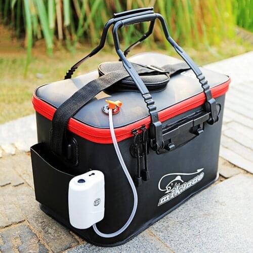 EVA Fishing Bag Collapsible Fishing Bucket Live Fish Bucket Portable Live Fish Box Camping Water Container Fishing Tackle Bag