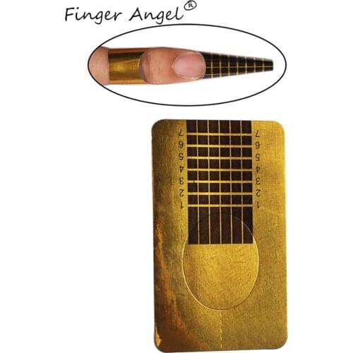 Finger Angel 50/100/500PCS Nail Forms Nail Art Guide Paper Curve Nails Gel UV Extension French DIY Manicure Tool Chablon Form