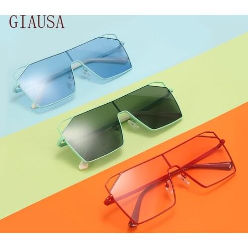 GIAUSA Square conjoined Sunglasses Womens 2021 Sunglasses night vision glasses luxury sunglasses