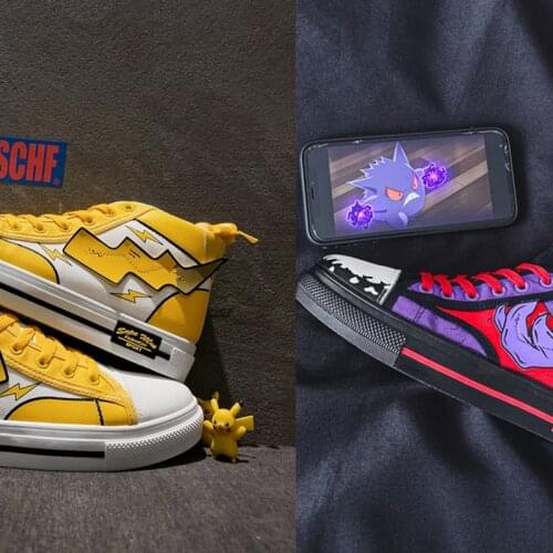 KLYWOO Yellow Canvas Men Shoes Anime Sneakers for Men Casual Shoes Breathable Fashion Mens Walking Tennis Shoes Streetwear