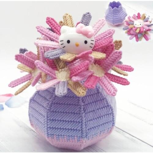 17x17x17cm KT Cat Vase Receiving Box embroidery kit DIY handmade craft set Crocheting knitting needlework supplies