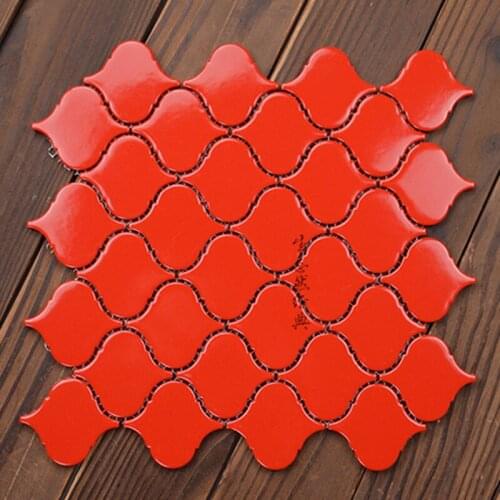 China Red Ceramic mosaic tiles for restaurant Bar Bathroom ShoweWall Floor home decor wallpaper,MD-CL04