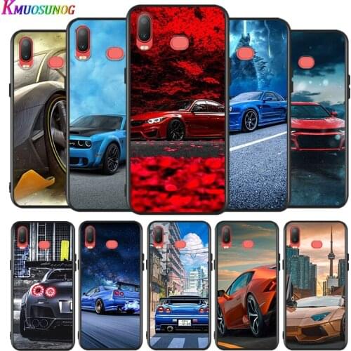 Red blue car fashion for Samsung Galaxy A9 A8 Star A750 A7 A6 A5 A3 Plus 2018 2017 2016 Silicone Black Phone Case Soft Cover