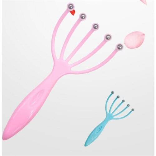 Hot 300pcs/lot Scalp massager Steel Ball head Massage Relaxation Five Finger Massager for head