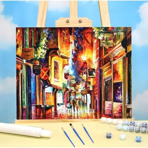 In The Streets London DIY Painting By Numbers Package Acrylic Paints 40*50 Picture By Numbers Photo Home Decor Drawing