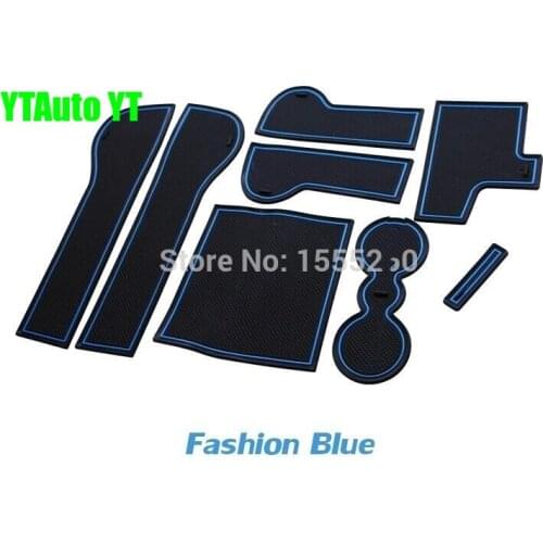 Non-slip Interior door pad/cup mat door gate slot pad for Skoda Octavia 2015,8pcs/lot,auto accessories