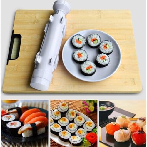 Food Grade Sushi Maker Roller Rice Mold Sushi Bazooka Vegetable Meat Rolling Tool Diy Sushi Making Machine Kitchen Sushi Tool