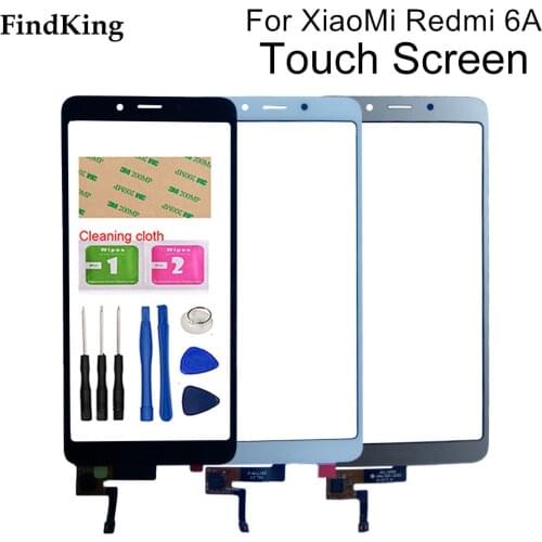 5.45'' Touch Screen Front Glass For Xiaomi Redmi 6 6A Touch Screen Digitizer Sensor Panel Replacement Parts Tools Adhesive