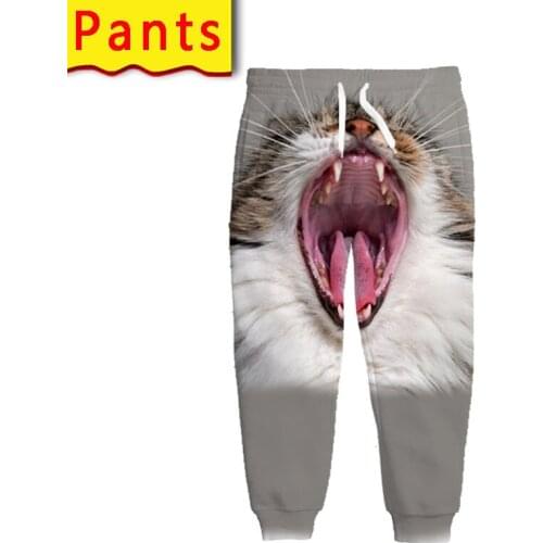 LIASOSO 3d Print Sweatpants Funny Cheetah Dog Tiger Casual Cool Jogging Pants Mens Women AUTUNM Shorts Pants Usa