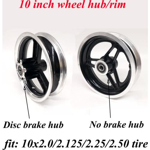 10 Inch Electric Scooter Wheel Hub 10 Inch Aluminum Alloy Wheel Rims 10x2 10x2.125 10x2.50 10x2.25 Tires Rims