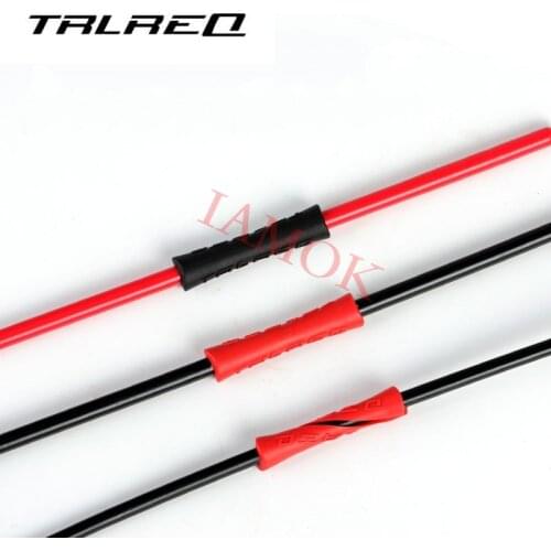 TRLREQ Bicycle Black/Red 1 Piece Frame Paint Protective Sleeve TPR Rubber Iamok Bike Parts 0.95g Cable Tube Smart Cover