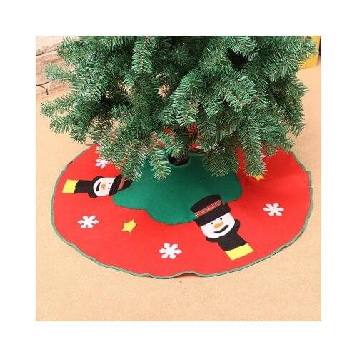 1PC Christmas Tree Skirt Decoration Outdoor Home Supermarket Ornament Blanket Christmas Decorations for Home 100cm 3snowman