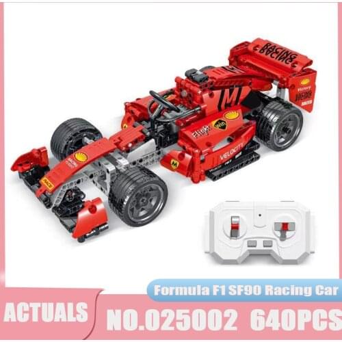 High-Tech Building Simulation Formula F1 SF90 Racing Model 025002 Super Sports RC Car Blocks Educational Toys Kid Birthday Gifts