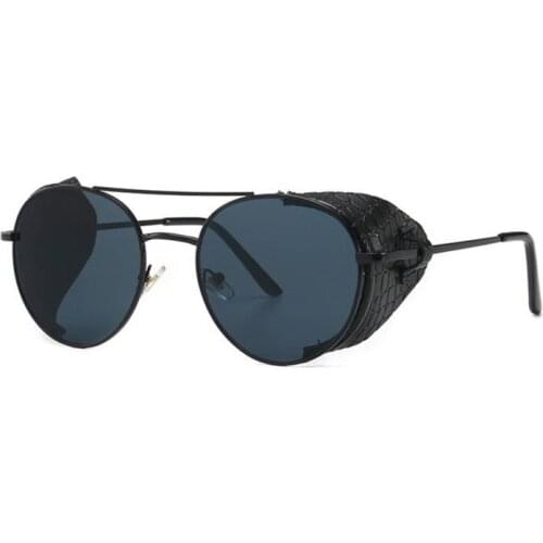 2019 Classic Steampunk Sunglasses For Men And Women Round Metal Frame Luxury Punk Fashion Sun Glasses