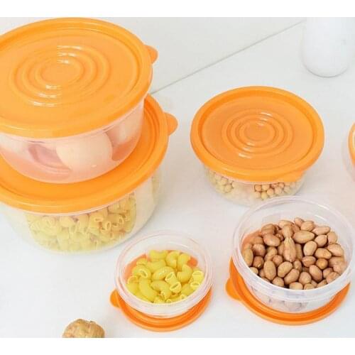 5 Pieces Sets plastic Lunch Box Portable Bowl Food Container Lunchbox Eco-Friendly Food Storage Boxes Kitchen Seal Box NJ70608