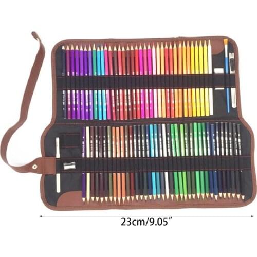 72 Color Lead Suit Roll Up Canvas Pen Curtain 78 Piece Water Soluble Color Penci 1XCB