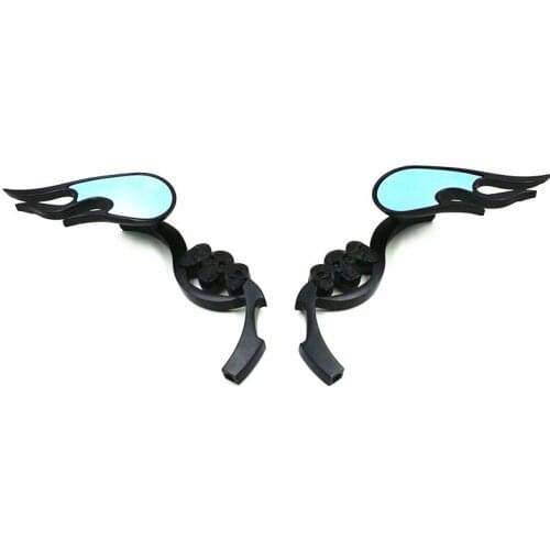 2x 8mm 10mm Skull RearView Side Mirrors Motorcycle For Harley Honda Yamaha Suzuki Kawasaki Chopper Touring Cafe Racer