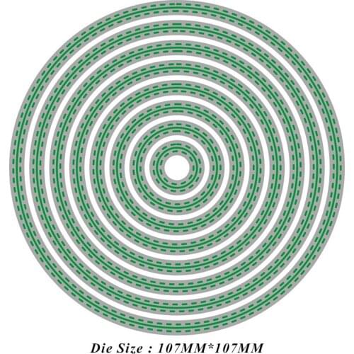 JMCRAFT 3D Dotted Circles Border #5 Metal Cutting Dies DIY Scrapbook Handmade Paper Craft Metal Steel Template Dies