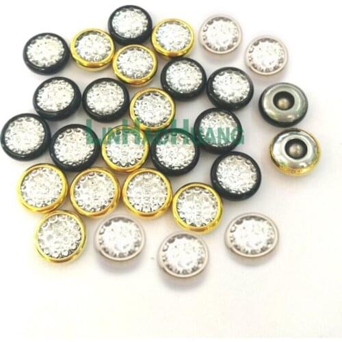 200pcs/lot 9.5mm brass rhinestone rivets arcylic stone rivets nail Silver-Black-Gold diamond rivets 2015102101
