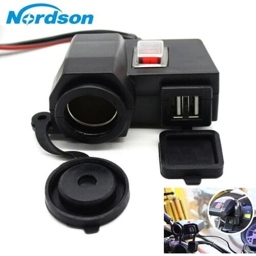 Nordson 12V to 5V Waterproof Car USB Charger Motorcycle Universal GPS Charger Mobile Phone MP3 Power Supply Motorbike USB