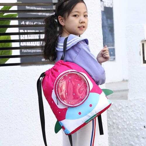 New childrens space swimming bag wet and dry separation storage bag beam mouth backpack childrens school bag custom LOGO
