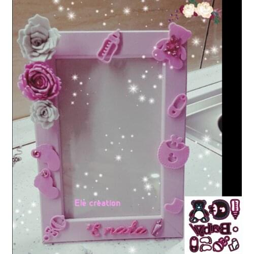 New Cute Baby bear Suit Set Metal Cutting Dies Stencils DIY Scrapbooking Decorative Craft Photo Album Embossing Folder