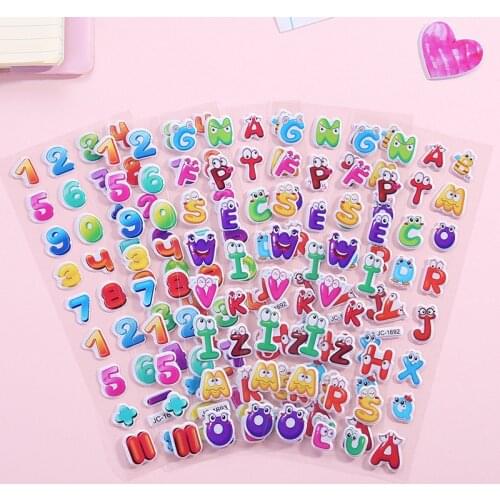 New 3D Bubble Stickers Cartoon Waterpoof DIY Baby Toys For Children Kids Boy Girl Room Decor Room Decoration Wall Sticker