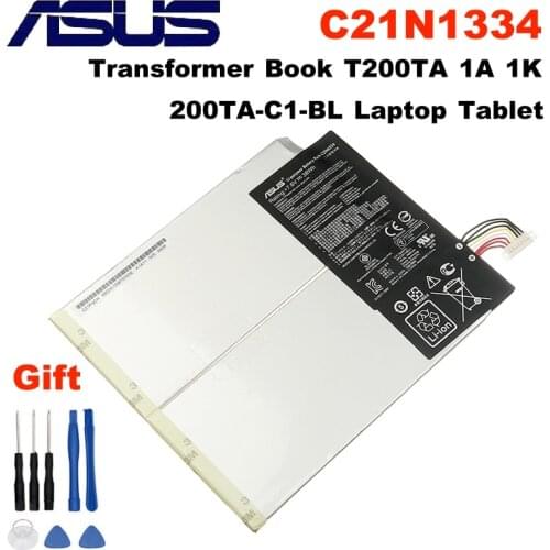 Original C21N1334 Laptop Battery For ASUS Transformer Book T200TA 1A 1K 200TA-C1-BL Laptop Tablet With Free Tools