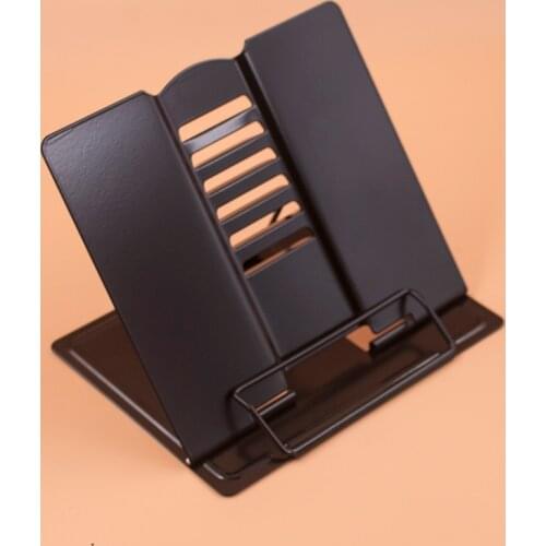 Portable Metal Adjustable Reading Book Holder Support Document Shelf Bookstand