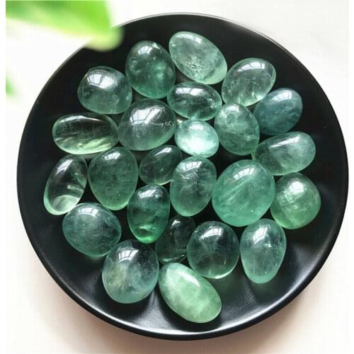 100g 10-30mm Natural Tumbled Polished Green Fluorite Stones Natural Crystals Gemstone Healing Natural Stones and Minerals