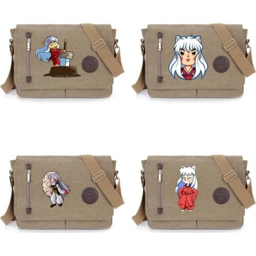 Inuyasha shoulder bag student bookbag Messenger Bags for Teens Boys Crossbodybag Women Travel Shoulder Bags