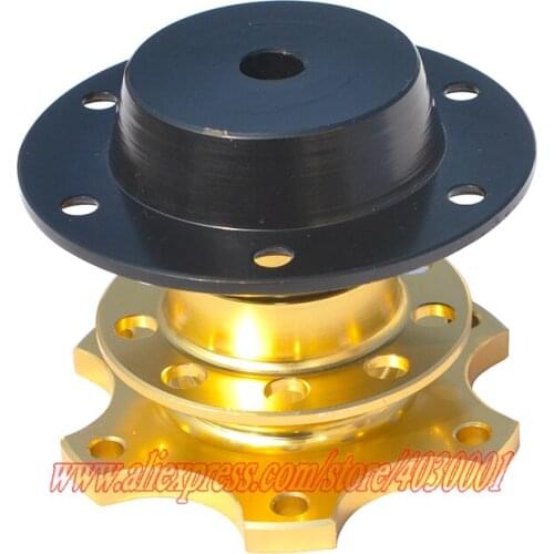 Universal Gold Racing Car Steering Wheel Quick Release Hub Adapter High Quality Aluminum Quick Release Snap Off Boss Kit