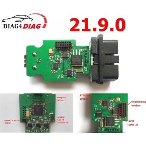 21.3.0 V2 ATMEGA162 16V8 FT232RQ for VAG interface+USB Cable+Case Multi-Car Diagnostic Tool 16Pin Car Cable