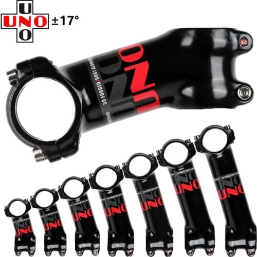 UNO Bicycle Stem Mountain Road Bike Stem Ultra Light Stem 31.8mm Handlebar Stem 17 Degree 70 80 90 100 110 120 130mm Bike Stem