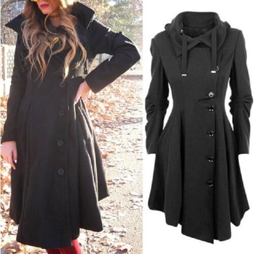 Winter jacket women medium long irregular woolen coat women 2020 winter hooded woolen fashion slim women coat female W831