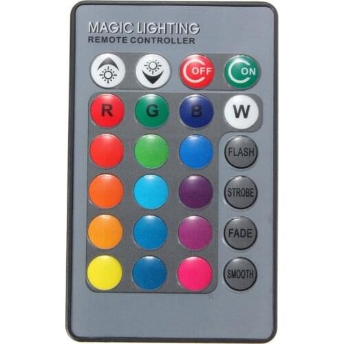 1Pcs 24 Keys Mini RGB IR Wireless Remote Controller For Globe Bulbs RGB Light Lamp LED Strip Lights Without Battery