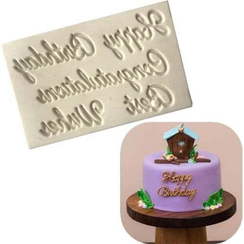 1PC English Letter Fondant Silicone Cake Mold Pastry Candy Tools Chocolate Baking Mold Cake Decorating Tools