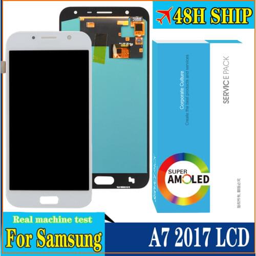 100% Original Amoled 5.7'' Display for Samsung Galaxy A7 2017 A720F A720M Full LCD Touch Screen Digitizer Assembly Repair Parts