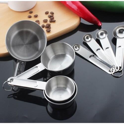 4 Pcs Stainless Steel Measuring Spoon Set Premium Stackable Measuring Cup Coffee Baking Cake Pastry Tools Kitchen Gadgets